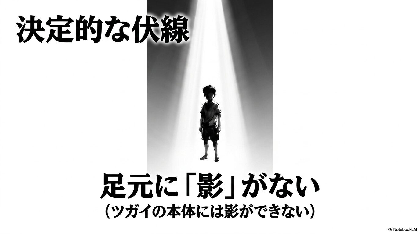 ツガイの本体には影ができないという決定的な伏線
