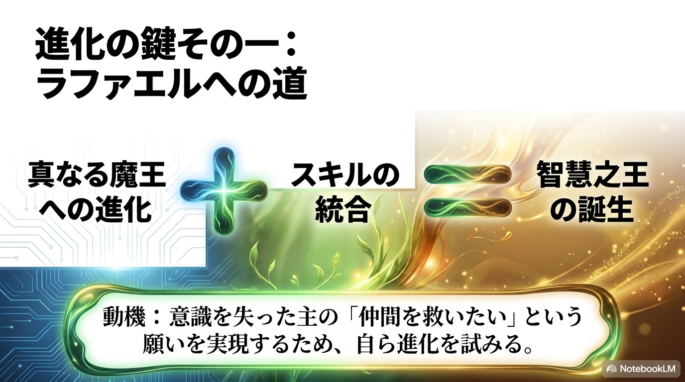リムルの真なる魔王への進化と変質者の統合によって智慧之王ラファエルが誕生する流れ