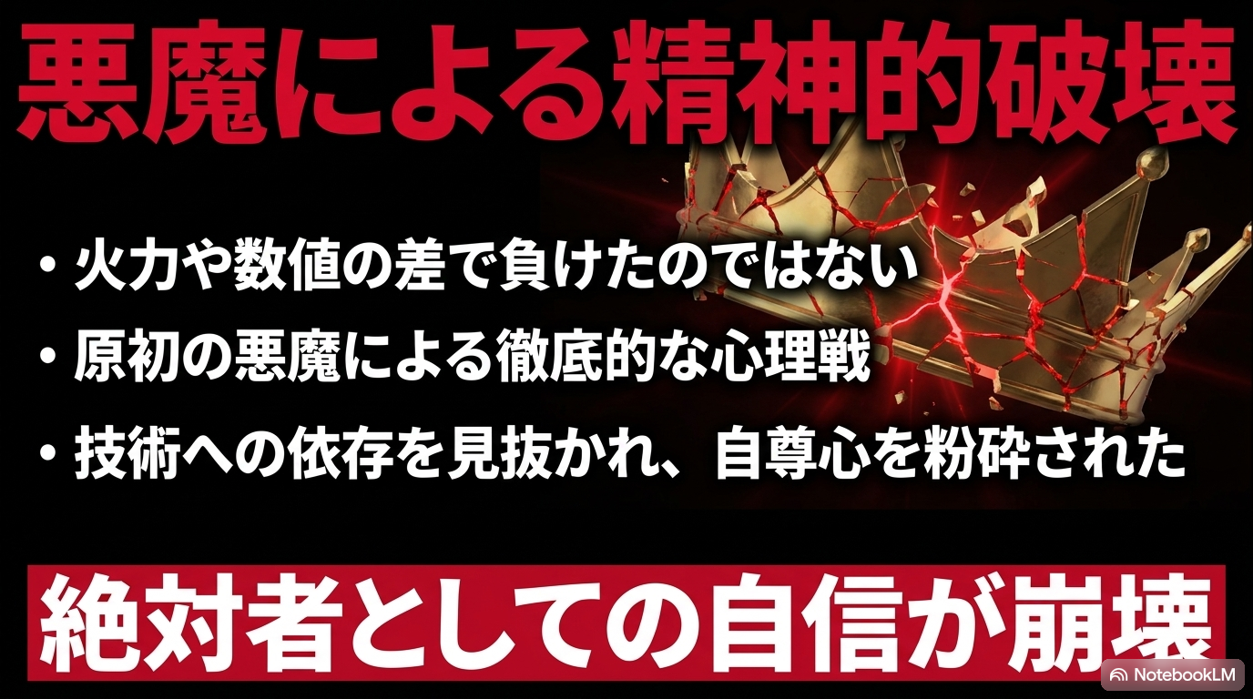 ディアブロが心理戦によってフェルドウェイの絶対者としての自信を崩壊させた理由