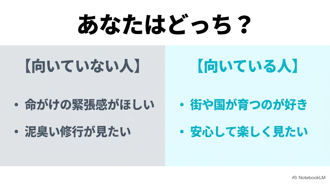 転スラが向いている人と向いていない人の好みを比較した画像