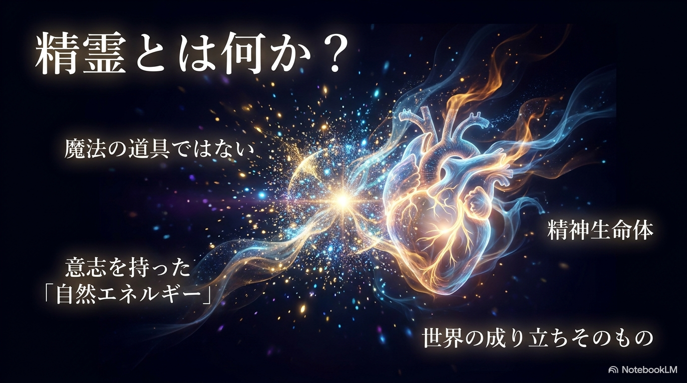 転スラの精霊が自然エネルギーから意思を得た精神生命体であることを示す図