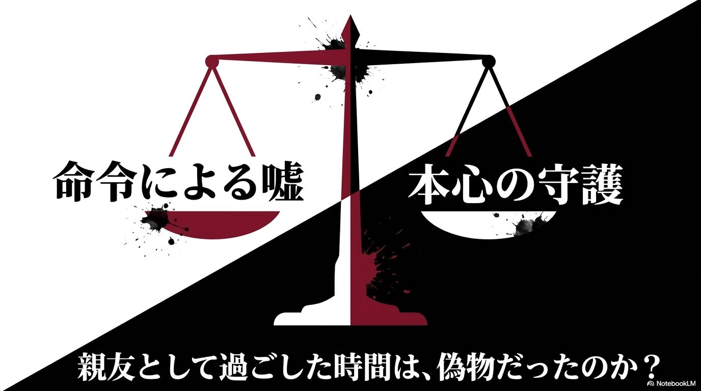 親友が無事だった安堵と親友に騙されていた衝撃が交錯する再会と露見