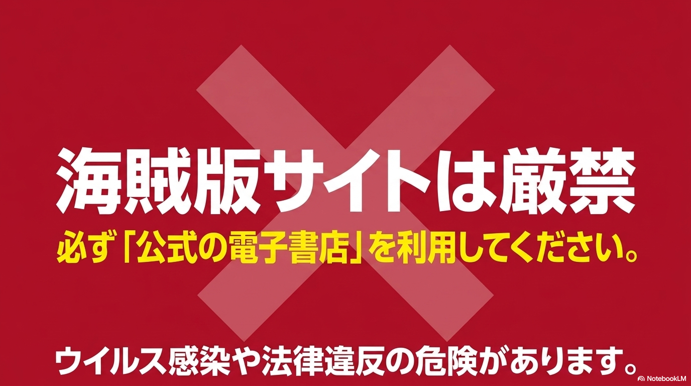 『ダイヤのA』を海賊版サイトではなく公式電子書店で読むよう注意喚起する図