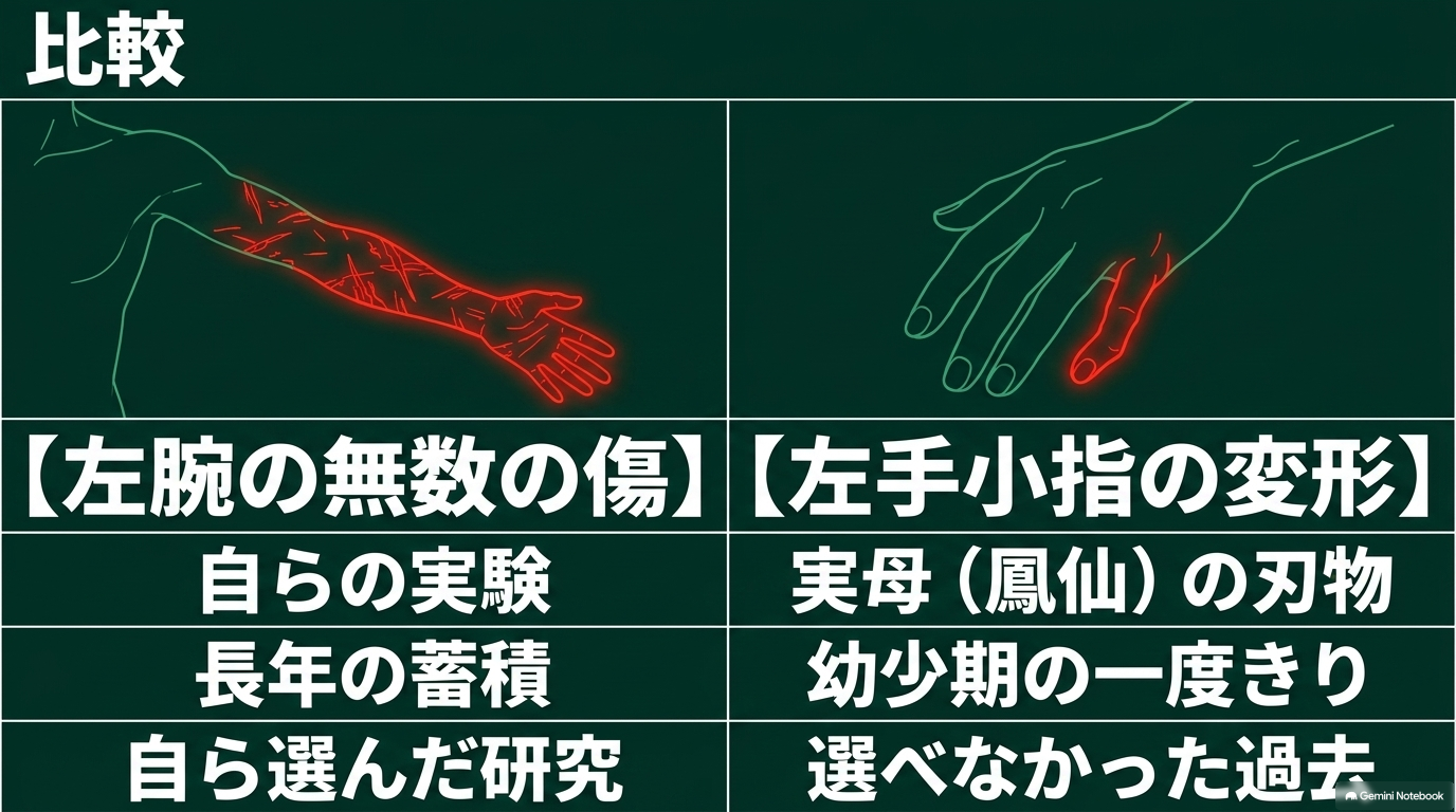 maomao-left-arm-scars-pinky-difference.webp